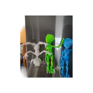 refrigerator magnet Alien fidget, 3d print, fidget, stocking stuffer, flexi Alien, gift, cool Alien, flexi factory, ads