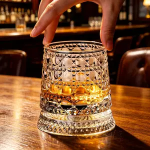 Spinning Whiskey Glass That Actually Spins! 360° Rotating Crystal Tumbler for Whiskey, Cocktails & Stress Relief
