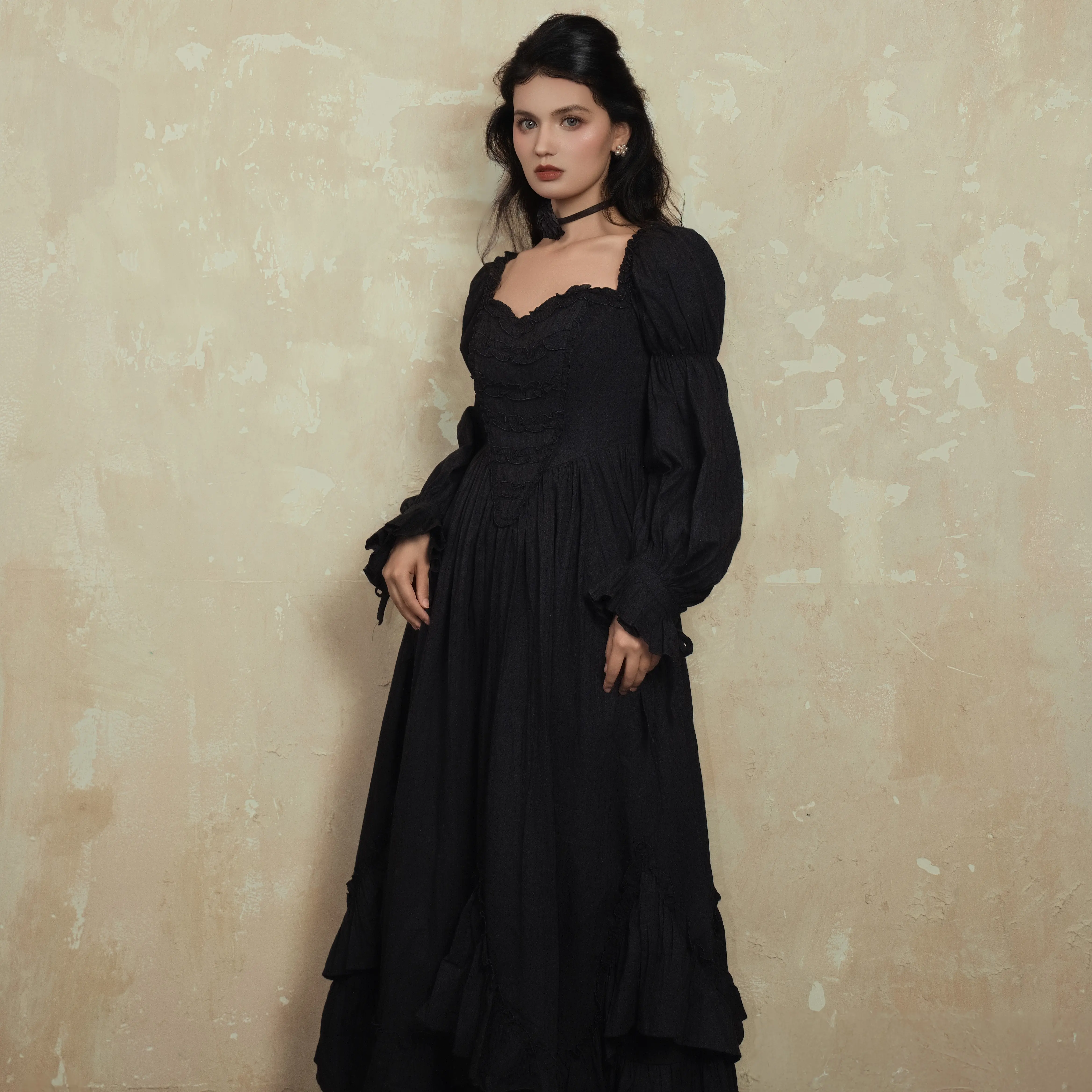 Moonlit Mourning Corset Dress-LuminaVenus Dresses Women's Elegant  Off-the-Shoulder Long Sleeve Classy & Flowy Birthday Party Outfits Formal  Evening Gowns Baby Shower Attire Puff Tummy Piece Woven black dresses women  - TikTok Shop