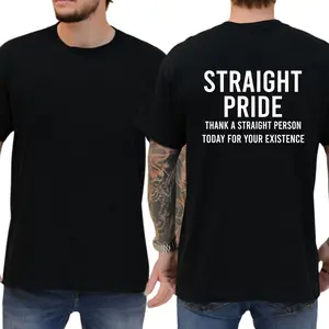 Straight Pride T-shirt, Thank A Straight Person Today For Your Existence Shirt, Unisex Graphic Tees, Funny Shirts, Comfy Cotton