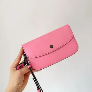 Pre-owned coach Pink Smooth Leather Wristlet Wallet