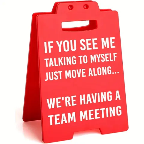 Funny Coworker Gifts, Humorous Desk Signs, Funny Office Decor, Desk Signage Decoration for Colleagues & Employees, Unique Elephant Gift Ideas for Work Parties
