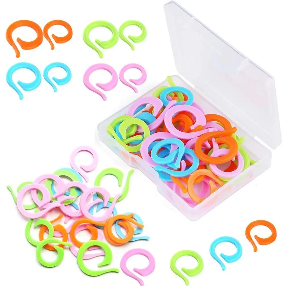 40 count Stitch Markers for Crocheting, Crochet Stitch Markers Ring, Multicolor Knitting Stitch Markers for Knitting and Crocheting, Small and Large Locking Markers