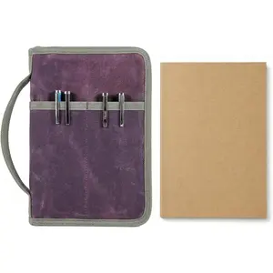 A5 Notebook Cover with Lined Paper  Notebook, Zipper Journal Planner Sketchbook Cover, Field Notes Notebooks Cover Notebook Jacket for 5.5 x 8.25 Moleskine A5 LEUCHTTURM,Water Resistant