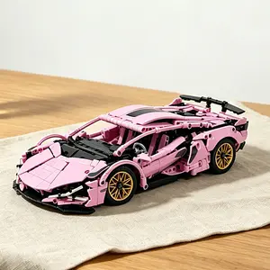 1241pcs Tech Mechanical Race Car Building Blocks Toy, Cool Racing Vehicle Model, Must-Have Moc Collection, Ideal Birthday Gift