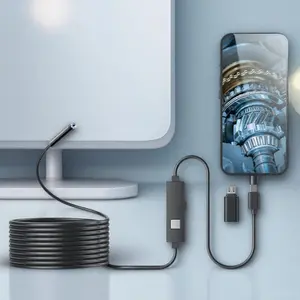 1920P Professional Car Engine Cylinder Inspection Tool, Waterproof Dust-proof Camera with 16.4ft Semi-rigid Tube & Adjustable LED Light, Android iOS Windows Compatible