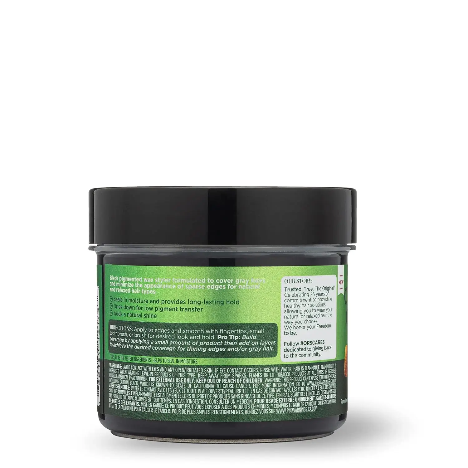 Olive Oil Style & Sculpt Edge Control Wax - 4.9 oz Strong Hold Hair Styler for Adults, Sulfate-Free, Moisturizes with Argan Oil & Beeswax, Shine Enhancing, Unisex, Cruelty-Free Haircare Product