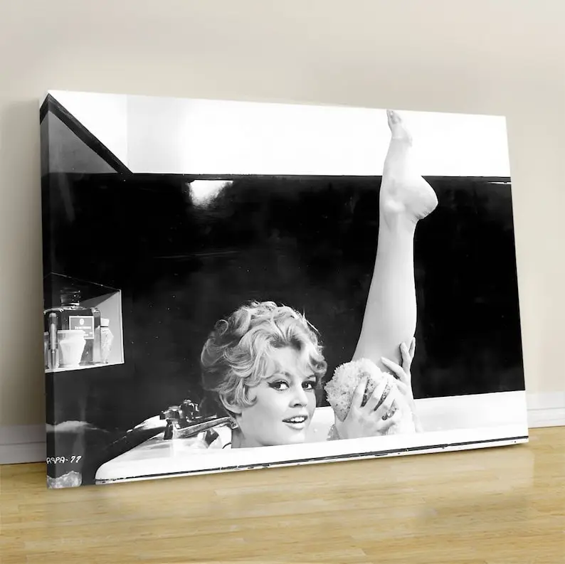 Brigitte Bardot Feminis Poster Print - Brigitte Bardot Black and White Poster No Frame - Brigitte Bardot Art - Feminist Poster, Hollywood Poster