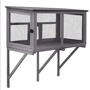 Aivituvin-AIR7016 Wooden Cat Window Catio | Waterproof Roof | Window Access