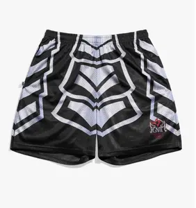 Penta Metallic Retro Shorts Men's Basketball Mesh Anime Shorts With Four Pockets Athletic Sweat Walking Gym Shorts