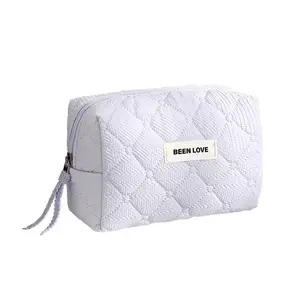 [Live Benefit] OQ HAIR New Octagonal Makeup Storage Bag Travel Clutch Solid Color Large Capacity Luxury Sense
