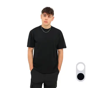 Slim Fit White and Black Tees Crewneck
