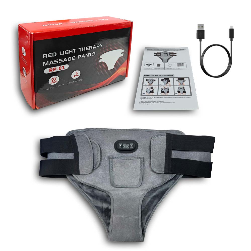 Red Light Therapy Heated Waist Belt with Triangle Pad Design for Lumbar Disc Support Abdomen Warming & Menstrual Pain Relief Essential