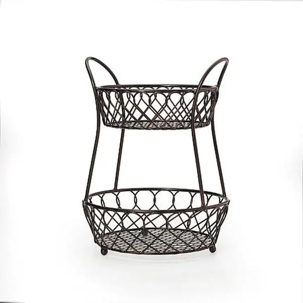 Mikasa Gourmet Basics Lattice 2 Tier Countertop Basket