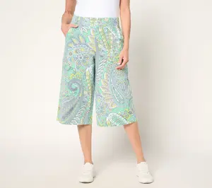 Sport Savvy French Terry Full Leg Printed Gaucho