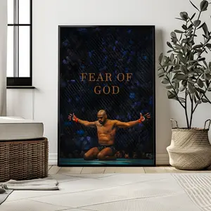Jon Jones Poster – "Bones" UFC Wall Art, MMA Goat Combat Sports Print, Motivational Fighter Decor for Gym, Office & Man Cave ( Unframed - Print Only )