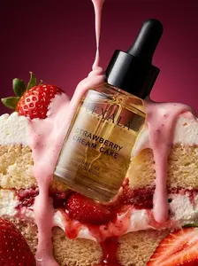 Strawberry Cream Cake Perfume Oil - 30 ml - Women's Fragrance Oil - Sweet Strawberries - Lemon Zest - Fluffy Pound Cake - Sugar Crystals - Whipped Cream - Vanilla