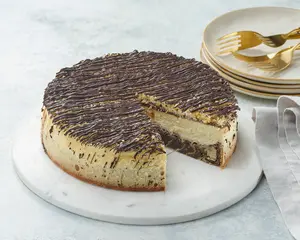 Babka Cheesecake - Frozen Cheesecake Dessert with Streusel Topping & Chocolate Drizzle - Allergen Alert Contains Dairy & Wheat - Unforgettable Layered Treat