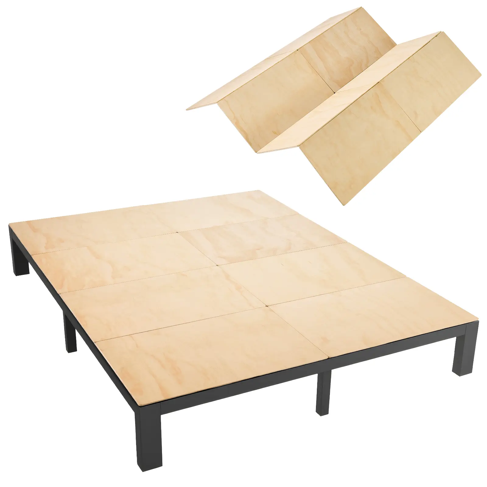 VEVOR Bunkie Board, King Size 76.8 x 70.1 in, Foldable Bed Board Under Mattress with Nylon Webbing, Plywood, Rounded Edges, Anti-Sag Design for Metal Frames, Sleeper Sofas, Platform and Bunk Beds,sohochic