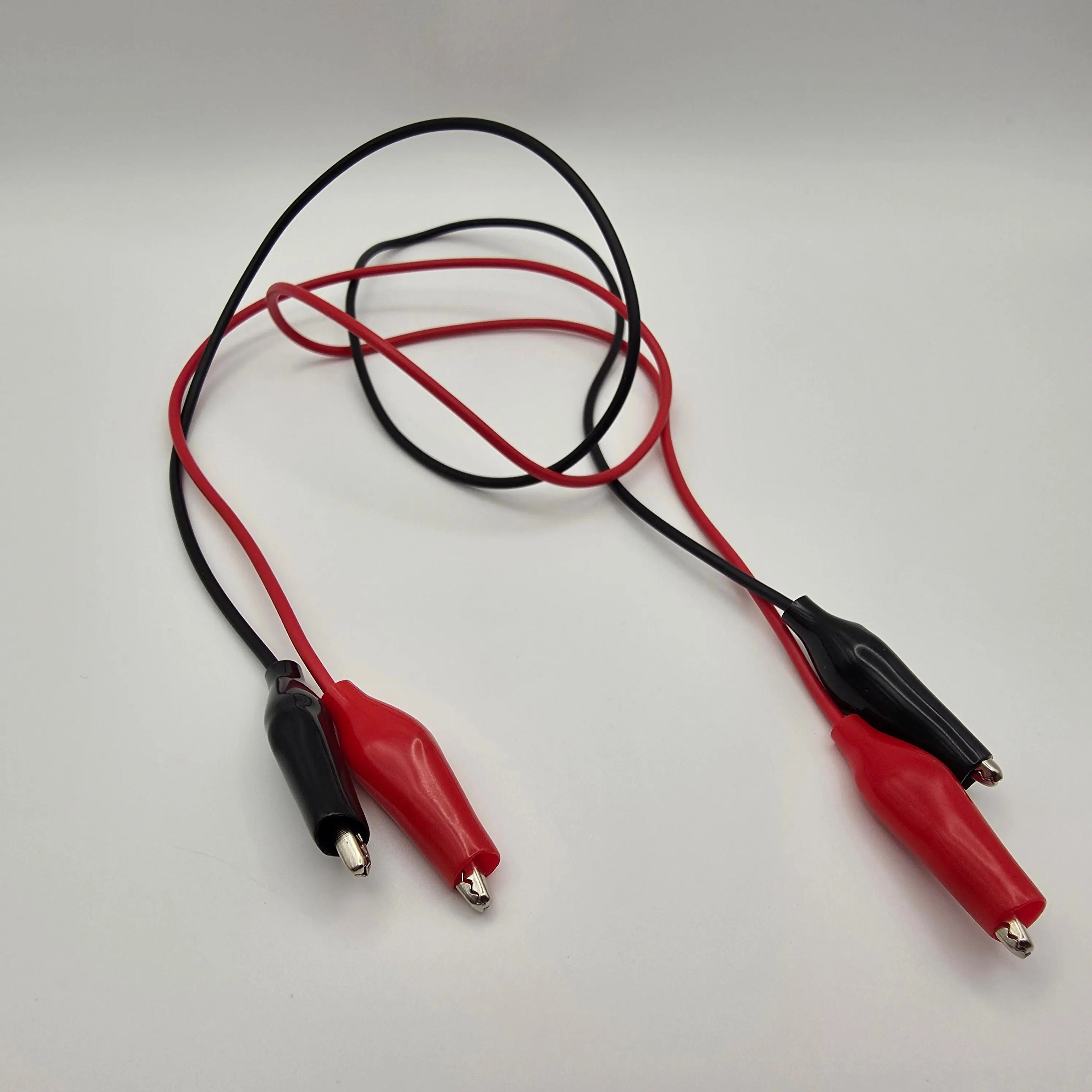 Connector Cord, 50cm, Alligator to Alligator, Black and Red, Pack of 2