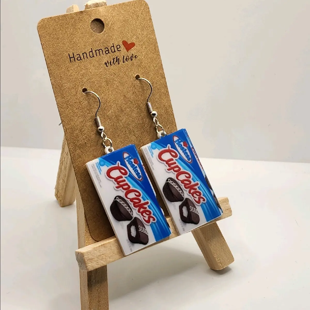 Durable Chocolate Cupcake Earrings Tarnish Resistant Handmade with Love Hook Earrings Fun Playful Accessory for Parties and Everyday Wear