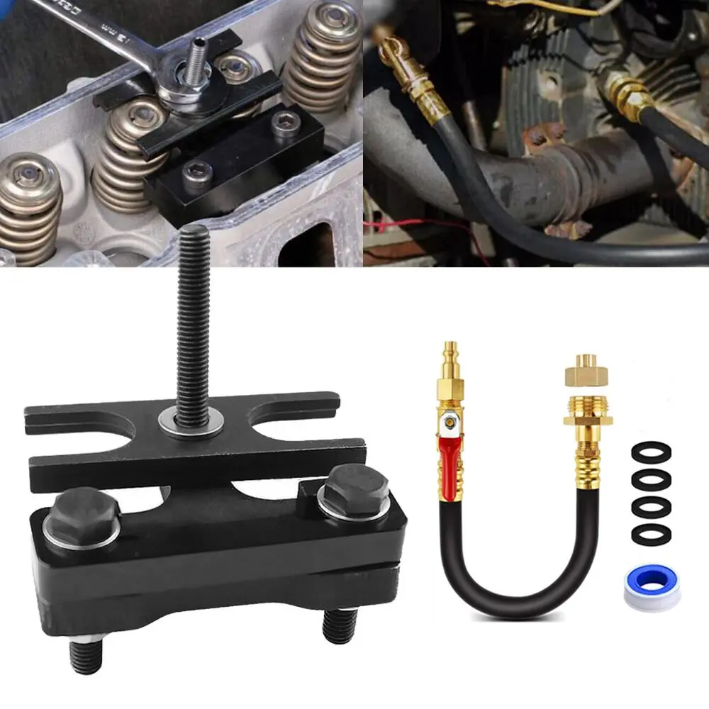 CarTok LS Swap Hack Valve Spring Compressor Pneumatic Air Hose Tool GM Chevy 5.3L 6.0L Silverado Camaro CNC Steel Heads-On DIY Repair