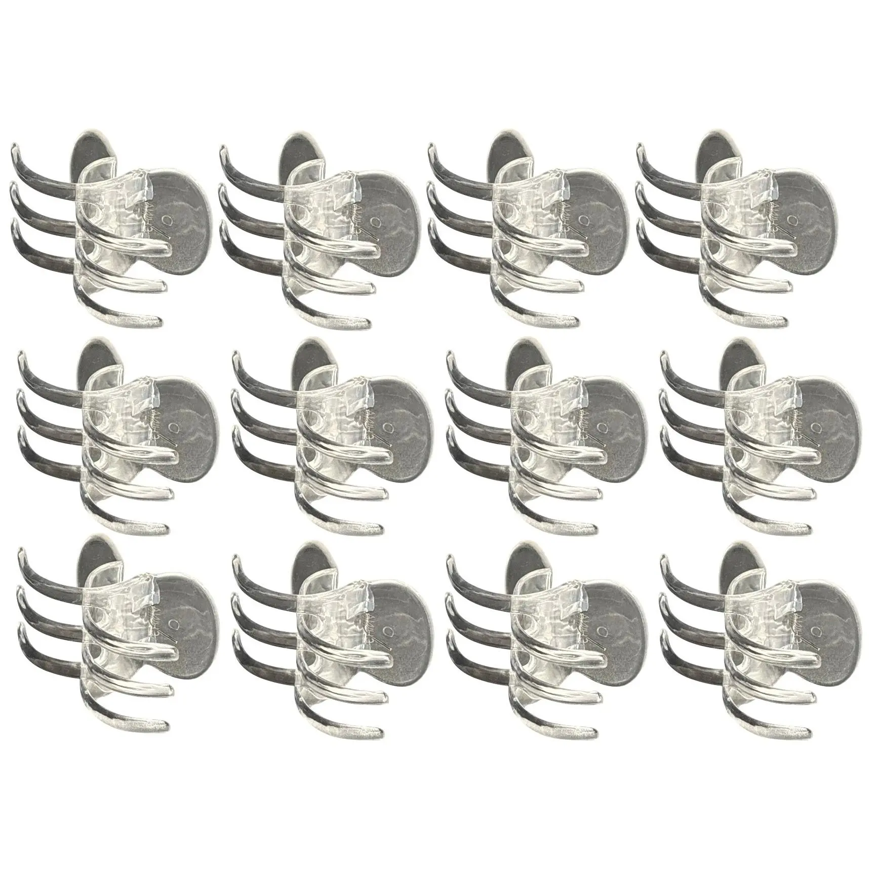 12 Pack, Clear Plastic Hair Claws Clips Women Strong Hair Grip.
