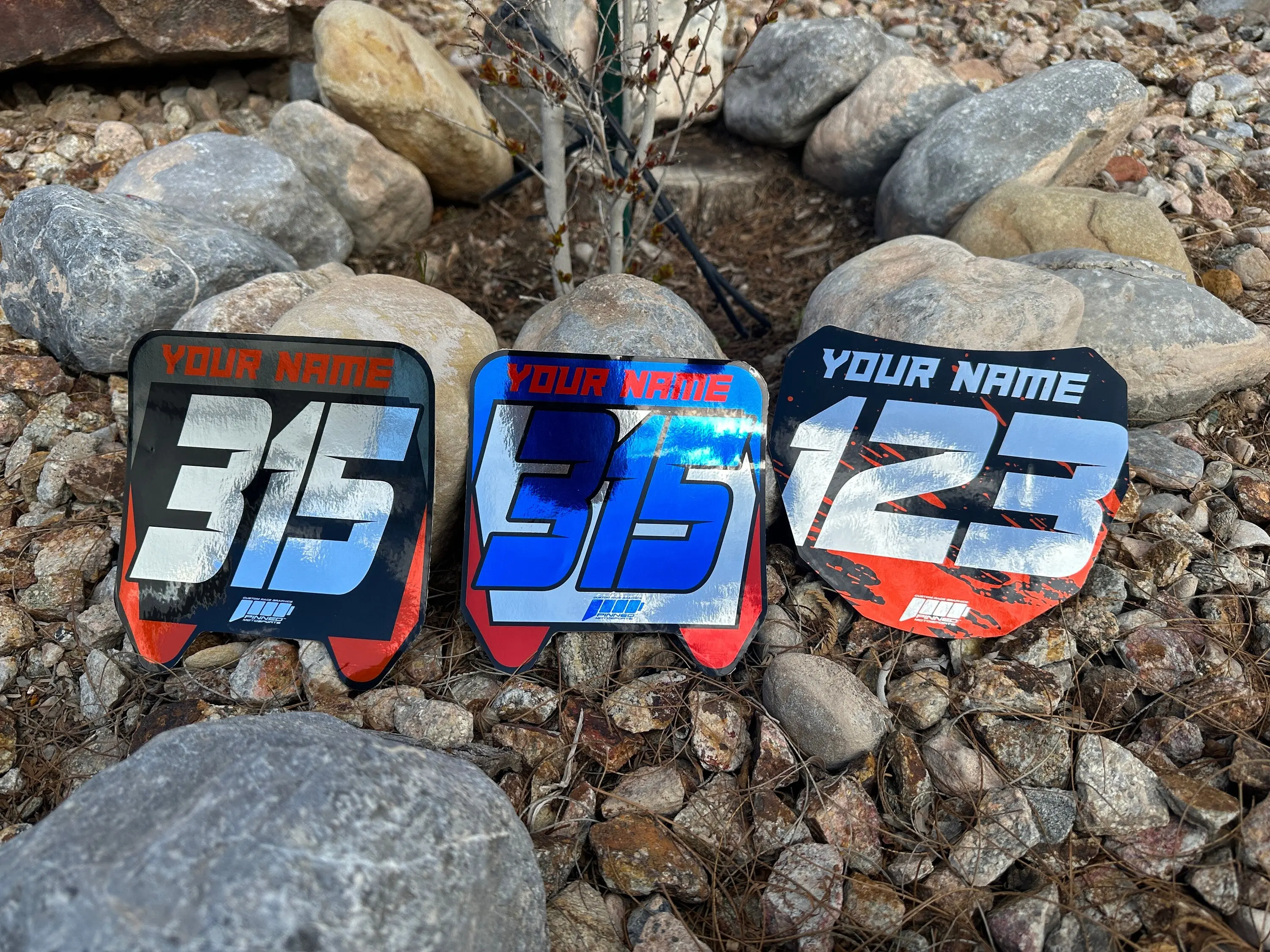 Chrome ODI Downhill Front Plate Decals