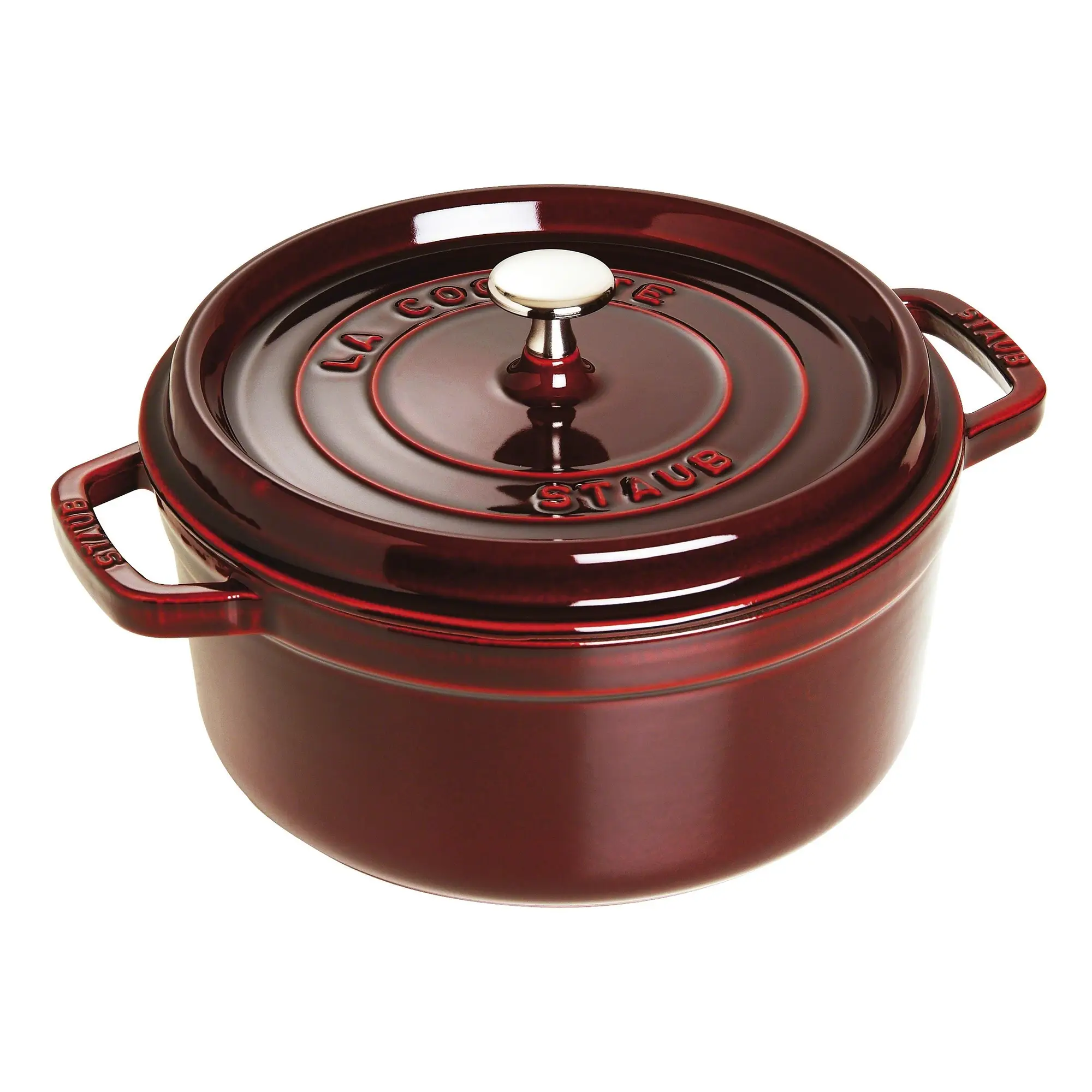 STAUB Enameled Cast Iron Cocotte, 4-qt Round Dutch Oven, Made in France