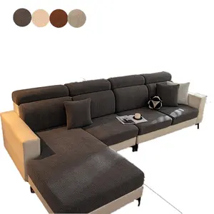 All-Season Universal Full-Cover Elastic L-Shaped Sofa Cover, with Elegant Vertical Stripe Design to Enhance Home Aesthetics, Pet-Friendly, Available in Multiple Colors to Create a Warm and Comfortable Living Room Atmosphere, Stretch Sofa Cover