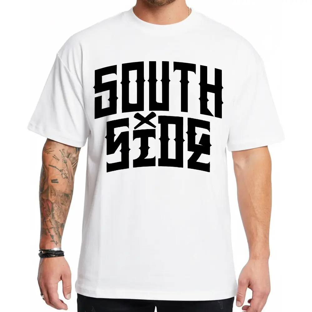 SOUTHSIDE Design Black Chicano Style Graphic T-Shirt – Chicana Stlye Cholo Chola Streetwear, Gangster Clothes, Unisex Tee and Sweatshirt, Hoodie for Men & Women Top S-5XL full Size