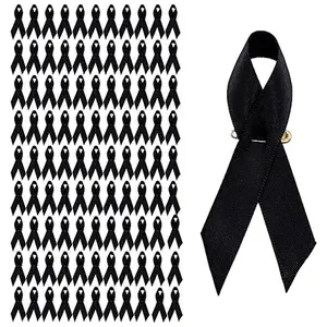 100pcs Ribbon Brooch Pins Breast Cancers Awareness Hope Lapel Badges Jewelry