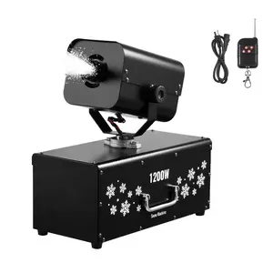 VEVOR 1500W Snow Machine with RGB DMX512 Signal Control, 9 LED Lights, Wireless Remote, High Output Snowflake Machine with 5L Tank, Portable DJ Stage Snow Maker for Christmas Parties Stage EffectsVEVOR Super Brand Day