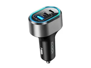 CODi 65W Triple Port USB-C Car Charger with Dual USB-C & USB-A, Power Delivery & Fast Charging