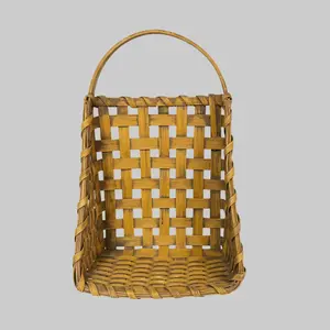 Primitive Shelf Basket Mustard