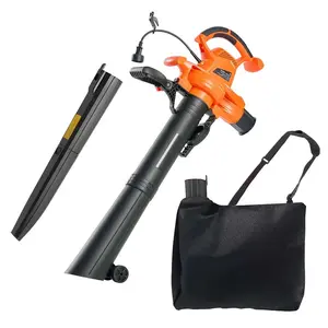 VEVOR Electric Leaf Blower, 12 Amp, 250 MPH, 400 CFM, 3 in 1 Handheld Blower Vacuum Mulcher for Lawn Care, 2-Speed Lightweight Portable with Bag and Wheeled Base for Yard Patio Outdoor, Corded