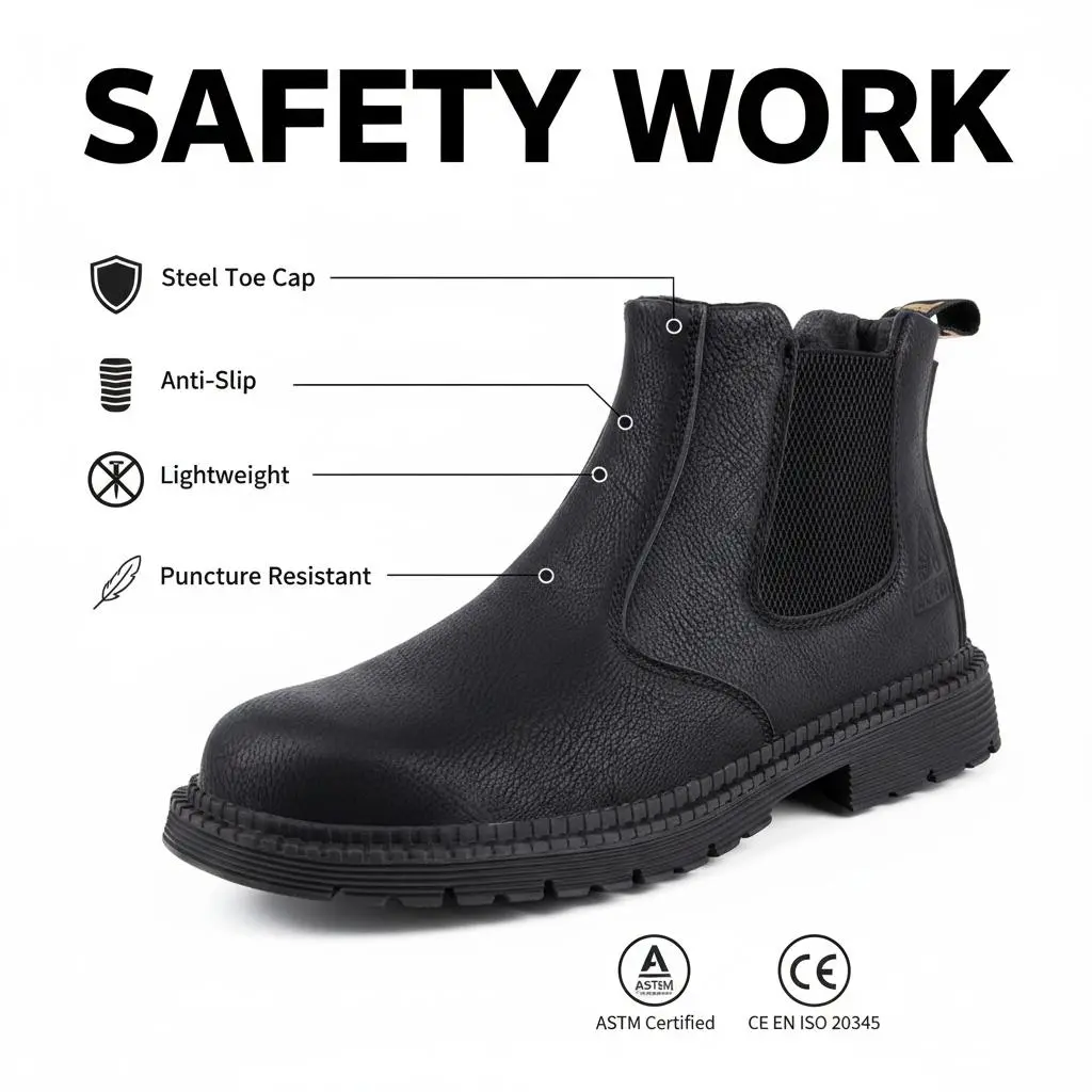 Protective Heavy-Duty Breathable Mesh Advanced Waterproof Quick-Dry Adult Carpentry Woodworking Painter Shoe - Anti-Slip Durable Comfortable Gear