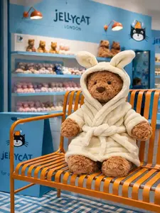 Jellycat Bunny Robe Teddy Bear – Ultra Soft Luxury Plush, Official Gift That Everyone Loves