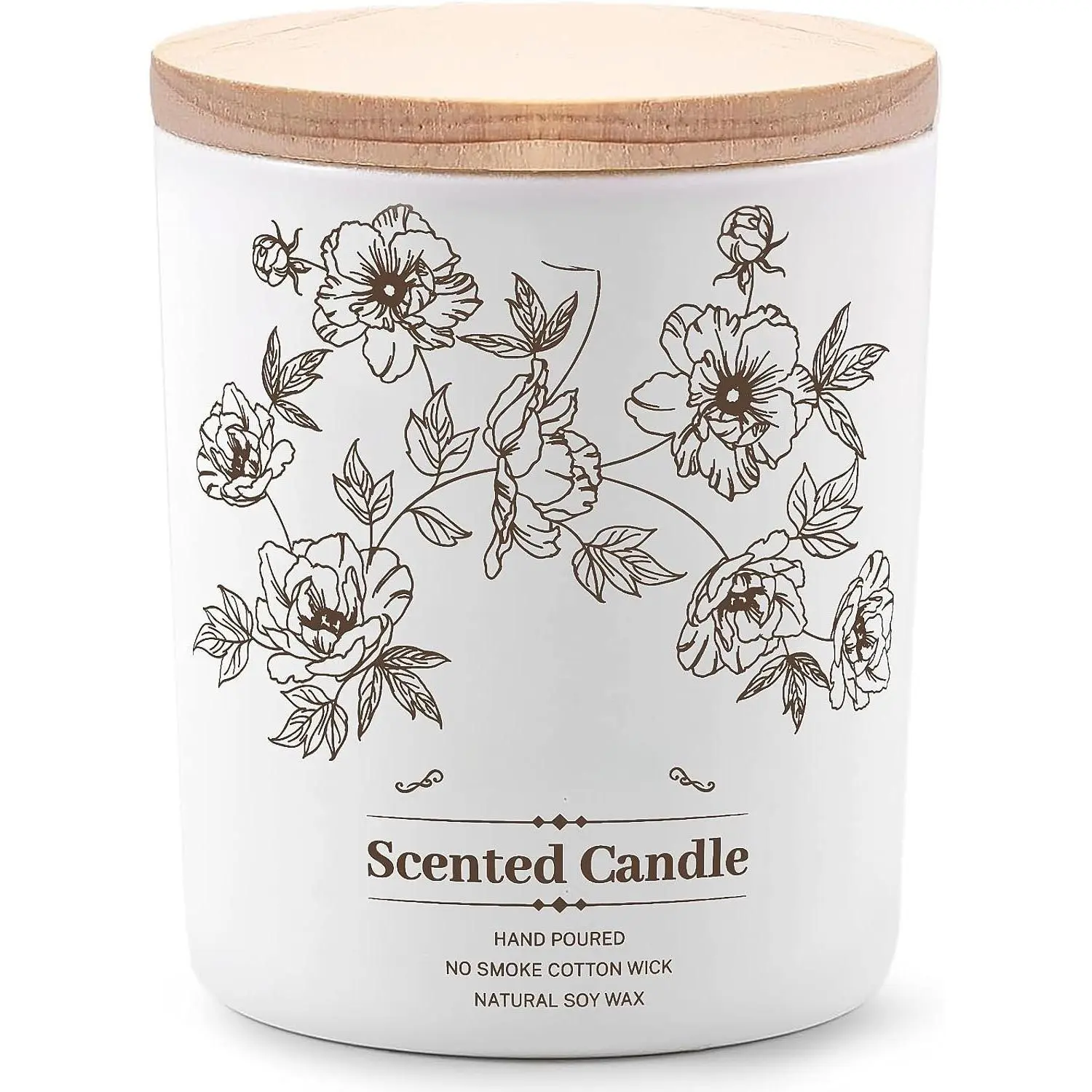 Deluxe Scented Candle for Women & Men, Vanilla Coconut Soy Wax Candle, 8 Oz Jar Candle for , Scented-60 Hours Long Lasting , Suitable  for Mom