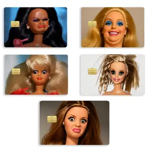 Funny Barbie Disgusted Face Card Skin Sticker, Meme-Themed Debit Credit Card Decal, Gift for Friends