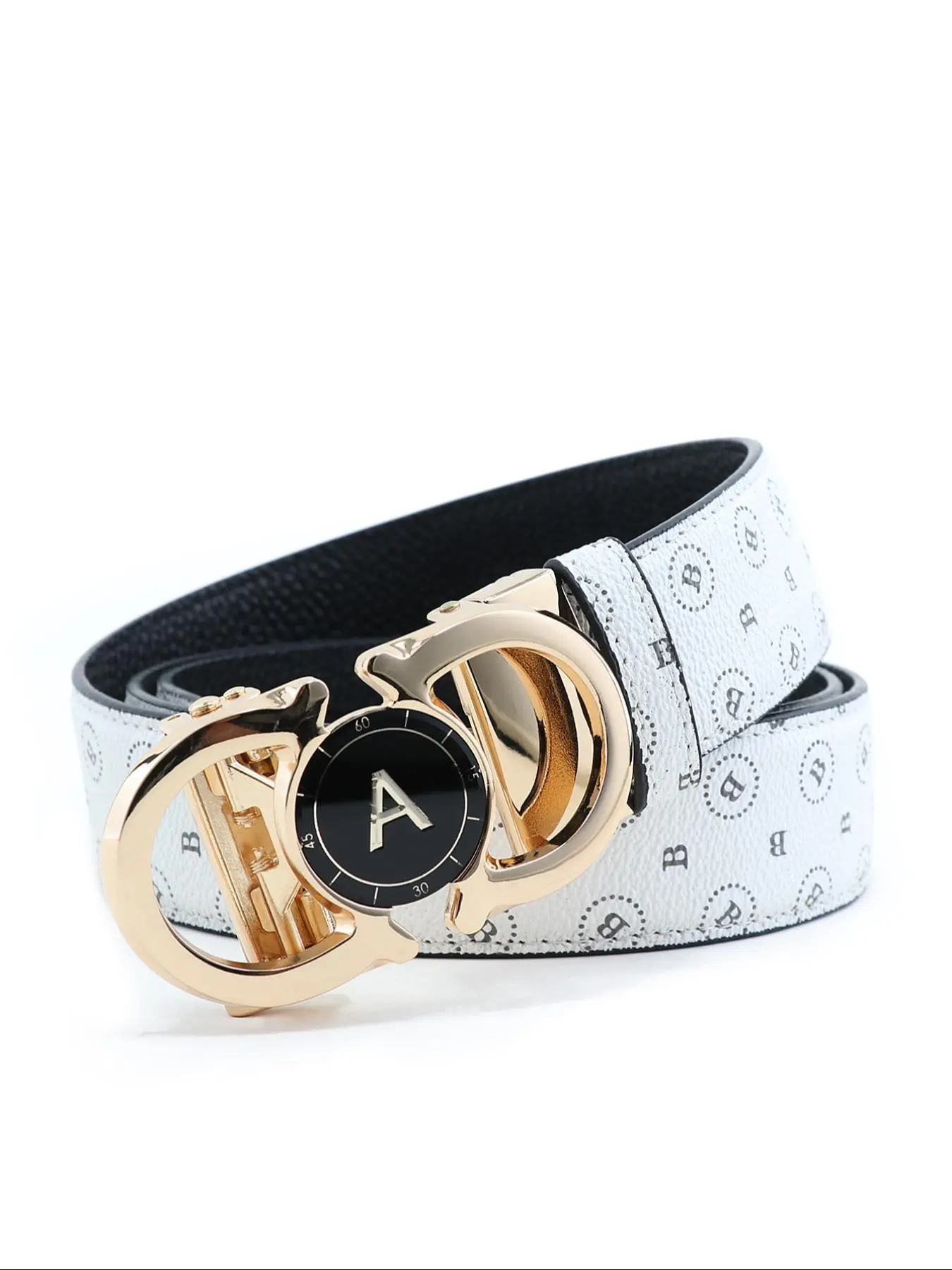 Men's Business Fashion Letter Design Belt, Automatic Buckle Belt, Casual Waistband for Jeans Trousers, Fashion Belt for Party, Daily Clothing Decor, Trendy Exquisite Belt, Stylish Belts