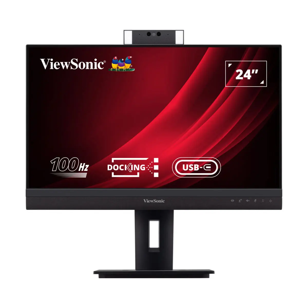 ViewSonic VG2457V 24" 16:9 1920x1080 Full HD 100Hz IPS LED Monitor with Integrated Blue Light Tech, USB-C Docking/Hub, DP, Ethernet, Daisy Chain, Video Confer, Phone Charging, USB-C Cable for Working From Home