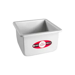 Fat Daddio's PSQ-664 Anodized Aluminum Square Cake Pan, 6 x 4 Inch