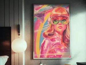 Modern Art Poster, Vibrant Wall Decor Print, Gallery Aesthetic Unique Home Artwork, Sophisticated Interior Design, Unframed Print Only