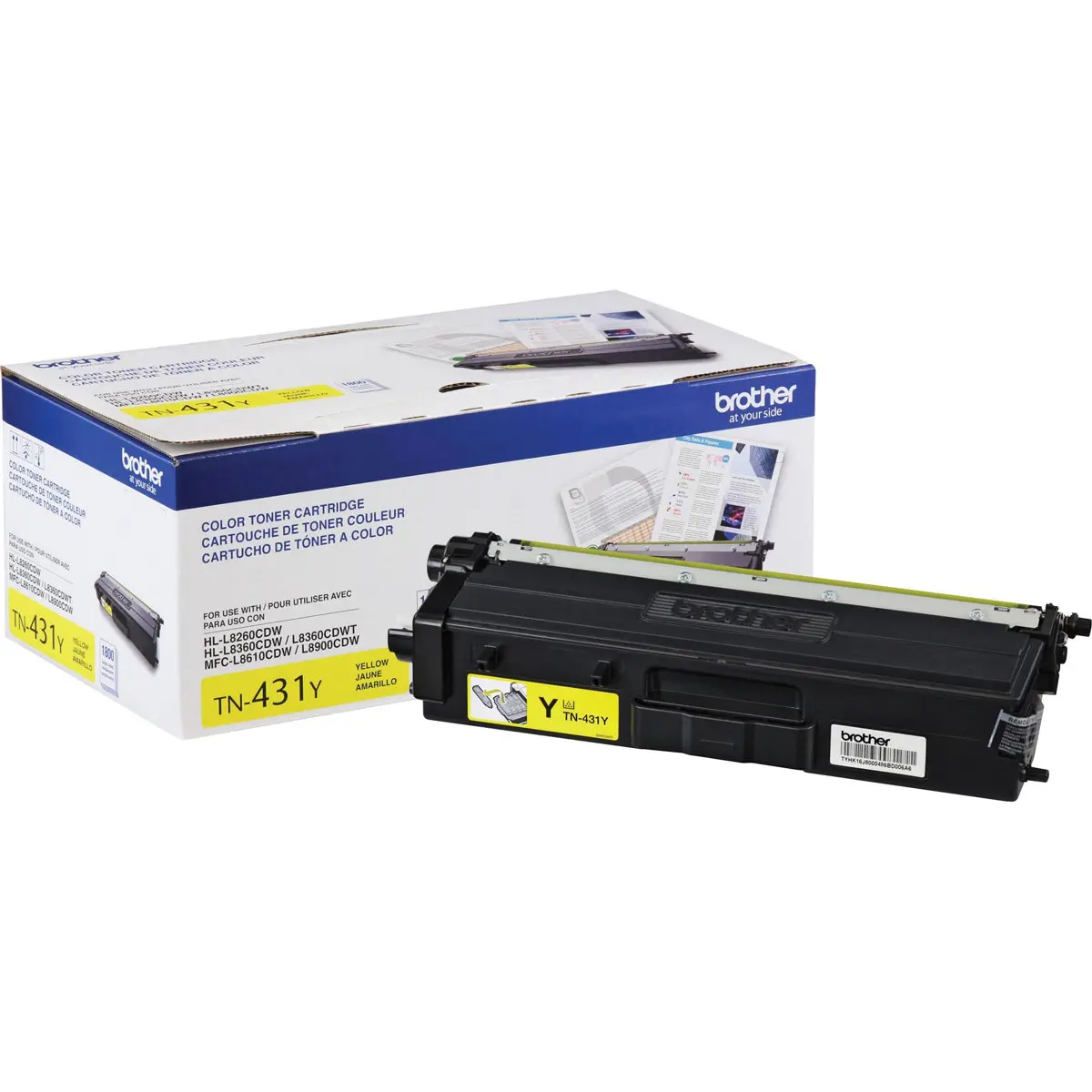 Brother TN431 Standard Yield Toner Cartridge, Up to 1800 Pages, Yellow