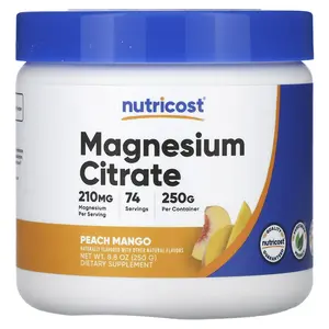 Nutricost Magnesium Citrate, Peach Mango, 8.8 oz (250 g)