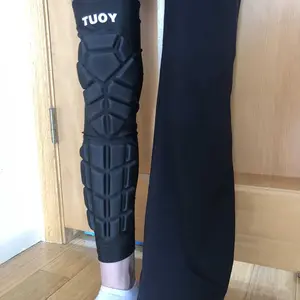 【NEW YEAR】TUOY Padded Knee & Shin Guards Calf Pads Protector Compression Leg Sleeve Knee Brace for Football Basketball Volleyball Soccer Baseball for Youth Adult 1 Pair Protective Gear