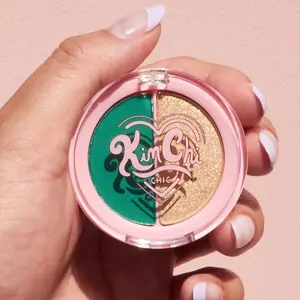 KimChi Chic Glazed 2 Go Pressed Pigment Duos - 2 Shades, Compact Cosmetic Makeup