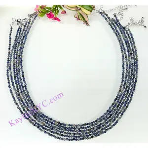 6 PCs 2mm Natural Sapphire Necklaces