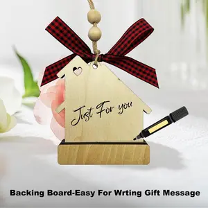 Junquan New Home Ornament Wood 2024 - First Christmas in Our New Home Decoration